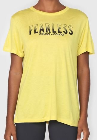 Camiseta Colcci Fitness Fearless Amarela