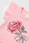 Blusa Colorittá Infantil Floral Rosa - Marca Colorittá