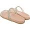 Papete feminina sandália flatform tiras de strass nude - Marca SACOLÃO DOS CALÇADOS