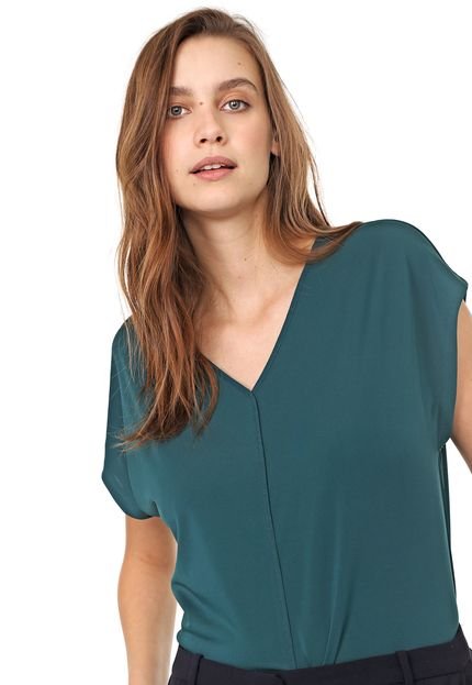 Blusa Banana Republic V Neck Verde - Marca Banana Republic