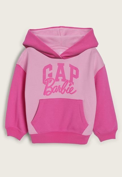 Blusa Infantil de Moletom GAP Barbie Rosa - Marca GAP