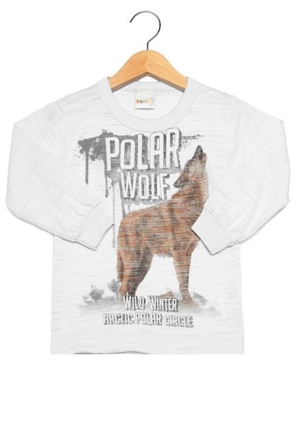 Camiseta Kaiani Infantil Polar Wolf Branca - Marca Kaiani