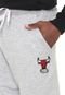 Calça Moletom Mitchell & Ness Jogger Chicago Bulls Cinza - Marca Mitchell & Ness