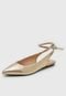 Sapatilha Slingback de Couro Jorge Bischoff Metalizada Dourada - Marca Jorge Bischoff