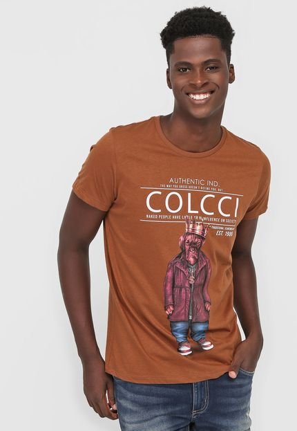 Camiseta Colcci Estampada Marrom - Marca Colcci