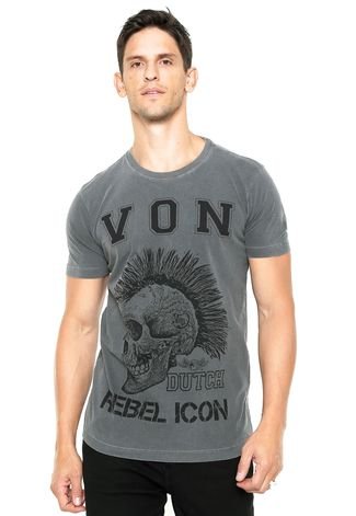 Camiseta Von Dutch  Rebel Icon Cinza