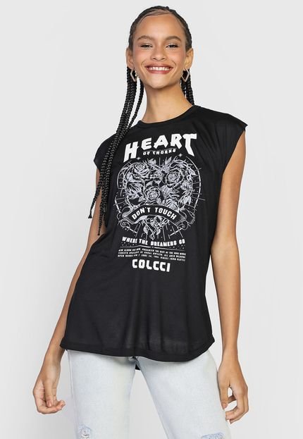 Camiseta Colcci Heart Preta - Marca Colcci