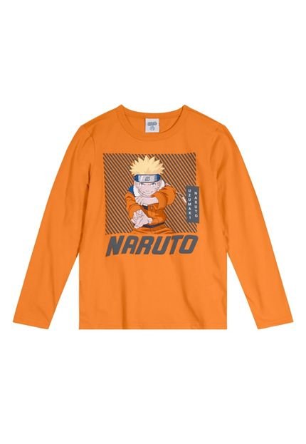 Camiseta Naruto Em Malha Laranja Brandili - Marca Brandili