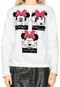 Moletom Flanelado Fechado Cativa Minnie Branco - Marca Cativa Disney