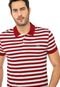 Camisa Polo Lacoste Slim Listrada Vermelha/Branca - Marca Lacoste