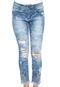 Calça Jeans It's & Co Skinny Cropped Camuflada Azul - Marca Its & Co