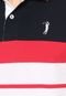 Camisa Polo Aleatory Stripe Branca/Azul - Marca Aleatory