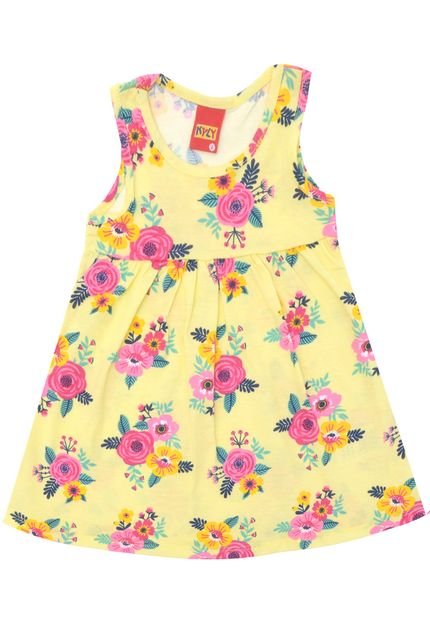 Vestido Kyly Floral Amarelo - Marca Kyly