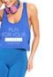 Regata Cropped Colcci Fitness Estampada Azul - Marca Colcci Fitness