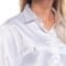 Camisa Botão Clássica Feminina Cetim Toque de Seda Branco G Branco - Marca TEODORO CAMISARIA