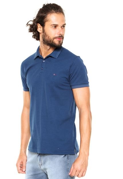 Camisa Polo Aramis Pontilhada Azul-Marinho - Marca Aramis