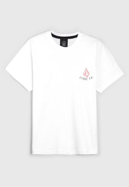 Camiseta Volcom Infantil Logo Branca - Marca Volcom