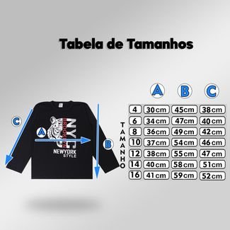 Kit 5 Camisetas Manga Comprida Tamanho 4 Ate 16 Anos Roupas de menino infantil e infanto-Juvenil