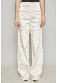 Pantalon Casual  Blanco Mehtapeladidi (Producto De Segunda Mano)