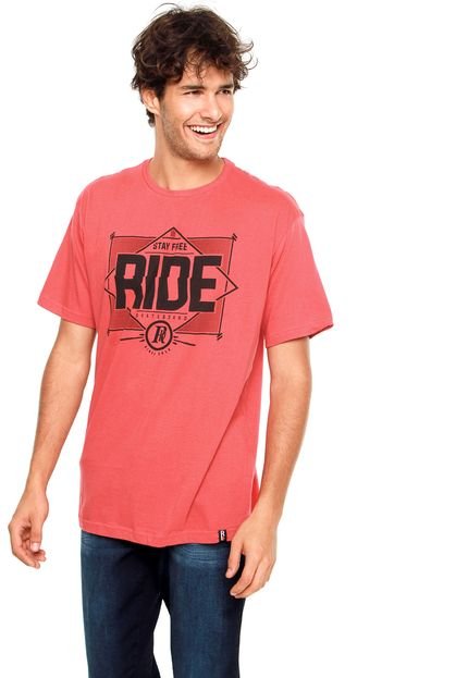 Camiseta Ride Skateboard Stay Free Vermelha - Marca Ride Skateboard