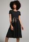 Vestido FiveBlu Midi Recortes Preto - Marca FiveBlu