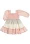 Vestido Babadinhos Colorido Infantil Anjos Baby 1 Cinza - Marca Anjos Baby