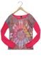 Blusa Manga Longa Elian Estampa Vermelho - Marca Elian