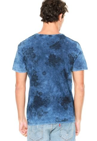 Camiseta Colcci Floral Azul