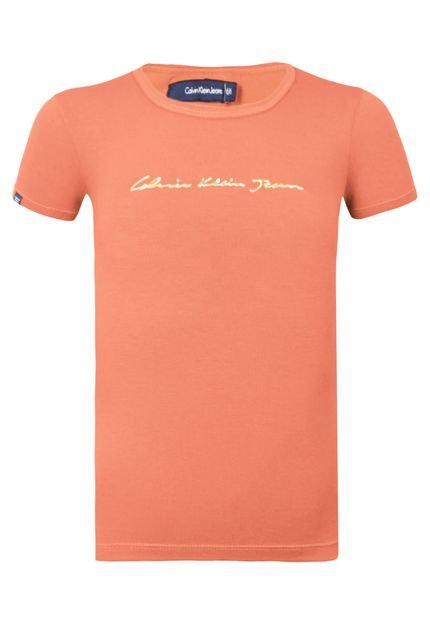 Camiseta Calvin Klein Kids Golden Laranja - Marca Calvin Klein Kids
