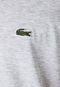 Camiseta Masculina em Jérsei de Algodão Pima com Gola V - Cinza Mescla Cinza - Marca Lacoste