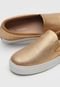 Slip On Couro Capodarte Metalizado Dourado - Marca Capodarte