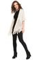 Cardigan Carmim Franjas Bege - Marca Carmim