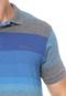 Camisa Polo Wrangler Reta Listrada Cinza/Azul - Marca Wrangler