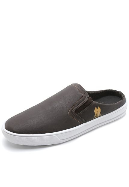 Slip On Mule Polo Wear Logo Cinza - Marca Polo Wear