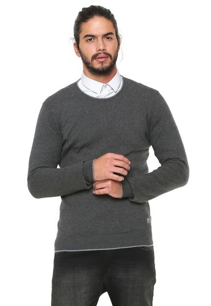 Suéter Polo Wear Tricot Básico Cinza - Marca Polo Wear