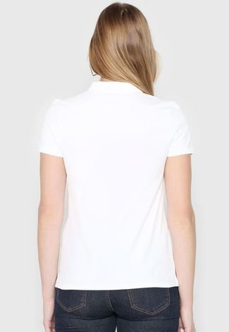 Camisa Polo Dudalina Logo Branca