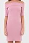 Vestido FiveBlu Curto Ombro a Ombro Rosa - Marca FiveBlu