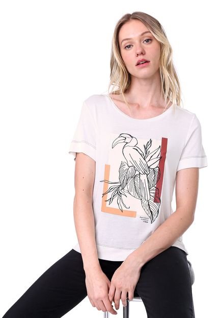 Camiseta Forum Estampada Off-white - Marca Forum