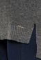 Suéter Ciganinha MOB Tricot Off Shoulder Cinza - Marca MOB