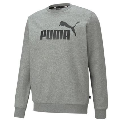 Moletom Puma Careca ESS Big Logo Crew Masculino Medium Gray - Marca Puma