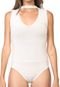 Body Carmim Tricot Choker Branco - Marca Carmim