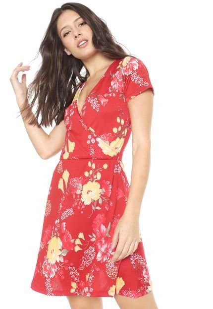 Vestido FiveBlu Curto Estampado Vermelho - Marca FiveBlu