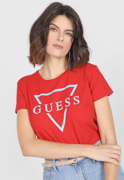 Camiseta Guess Logo Vermelha - Marca Guess