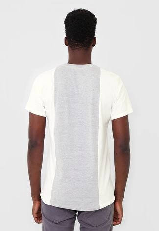 Camiseta S Starter Recortes Off-White/Cinza