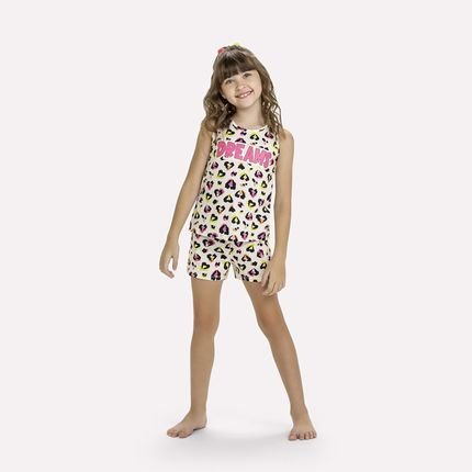 Pijama Infantil Menina Kyly Off White - Marca Kyly