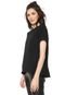 Blusa Banana Republic Ruffle Back Crepe Preta - Marca Banana Republic