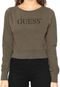 Blusa Cropped Guess Stone Verde - Marca Guess