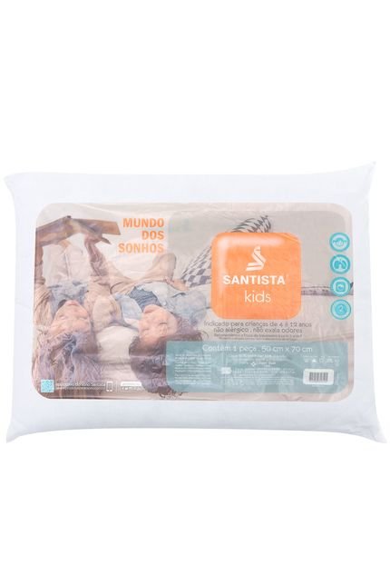 Travesseiro Santista Kids 50x70cm Branco - Marca Santista