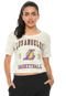 Camiseta Cropped NBA Los Angeles Lakers  Bege - Marca NBA