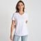 Camiseta Easy Care Gola V Feminina Branco - Marca Basicamente.